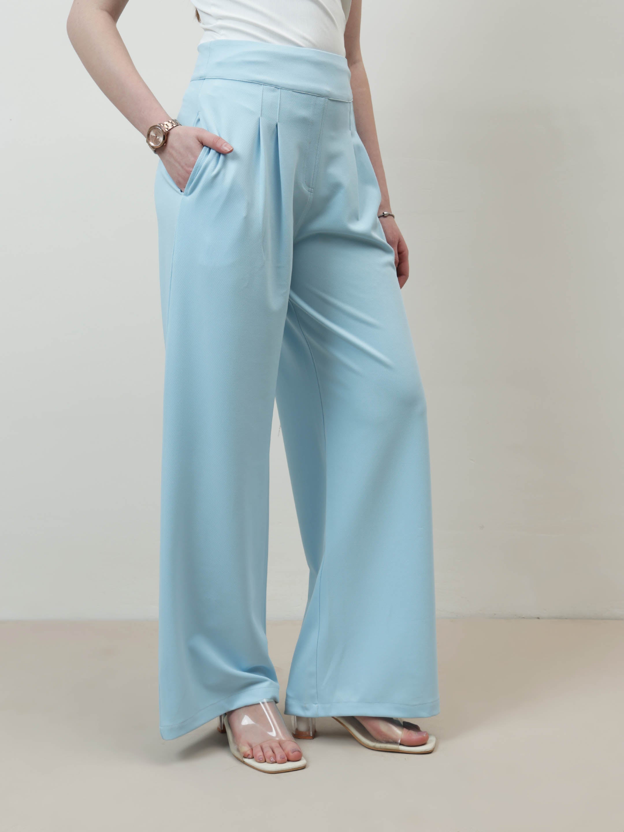 athena immutable women relaxed straight leg easy wash pleated trousers