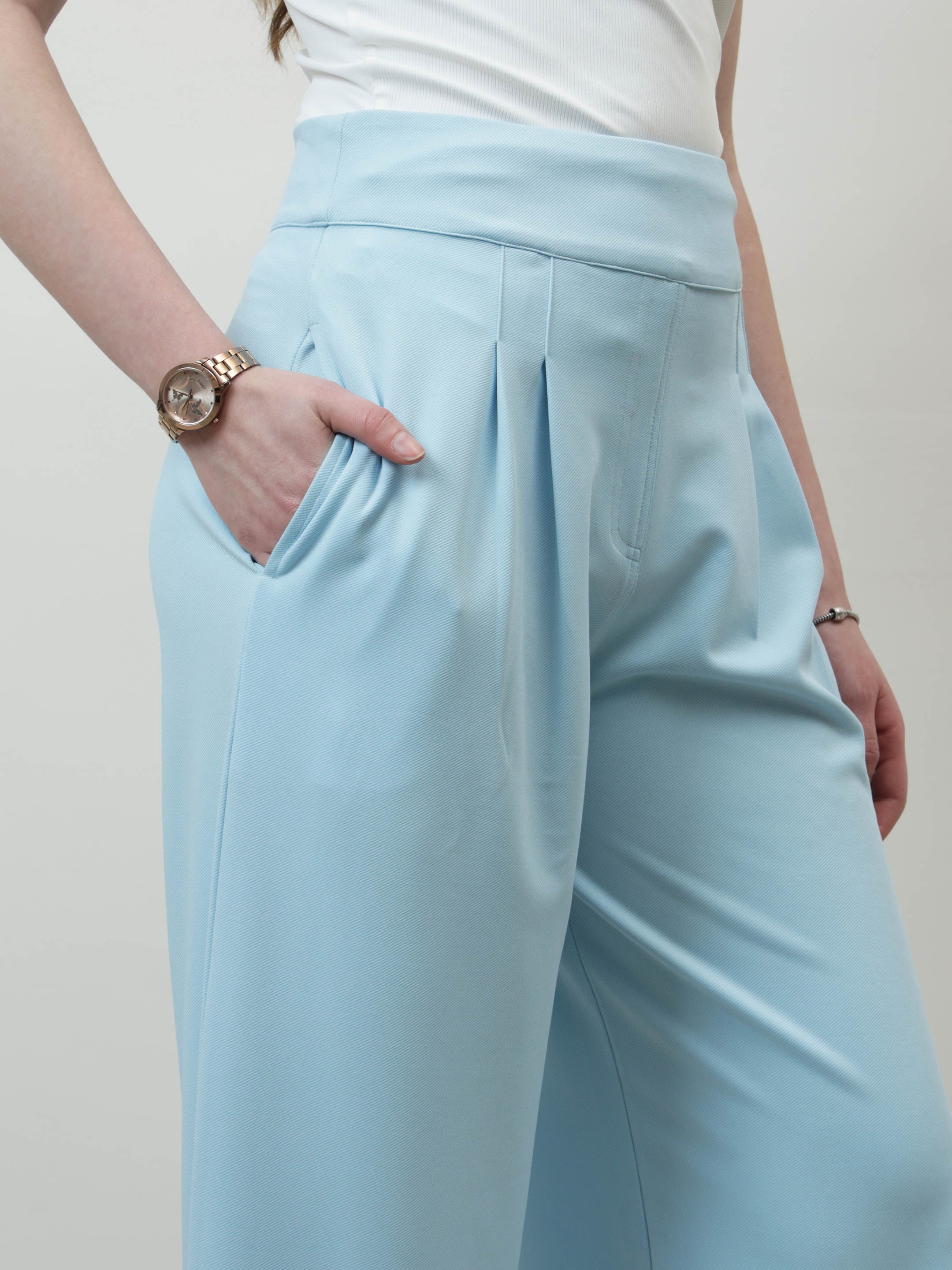 athena immutable women relaxed straight leg easy wash pleated trousers