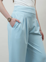 athena immutable women relaxed straight leg easy wash pleated trousers