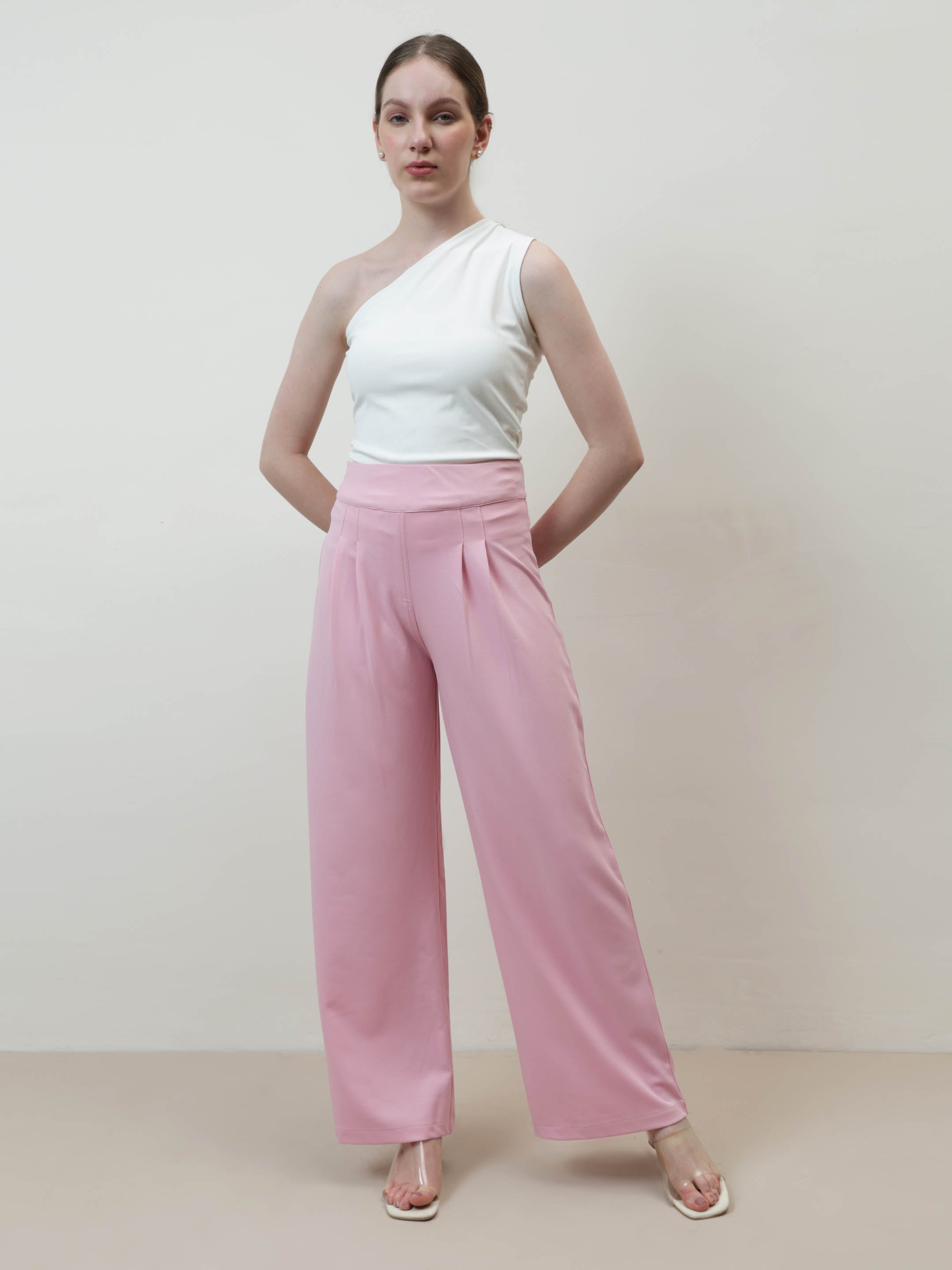 athena immutable women relaxed straight leg easy wash pleated trousers 4