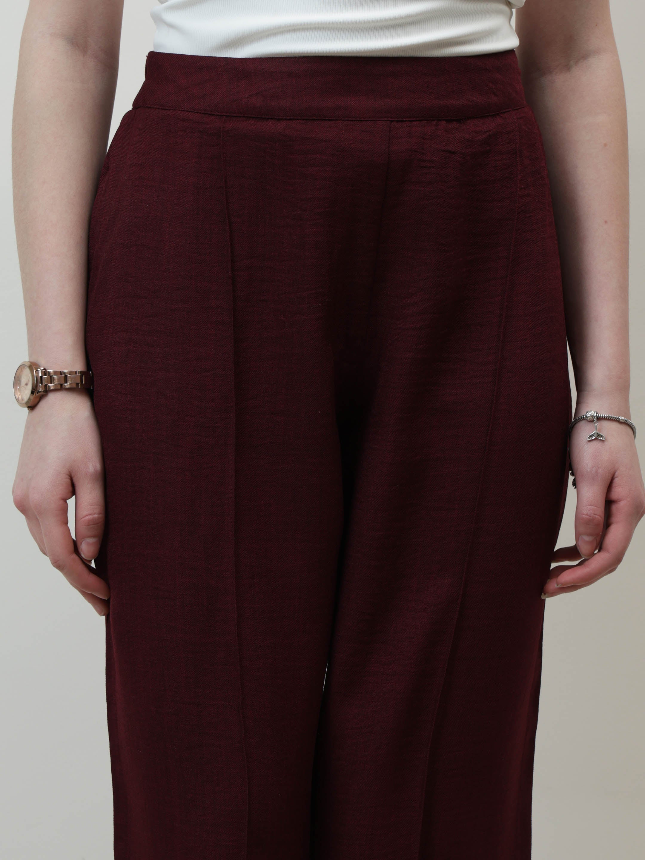 athena immutable women relaxed straight leg easy wash pleated trousers 7