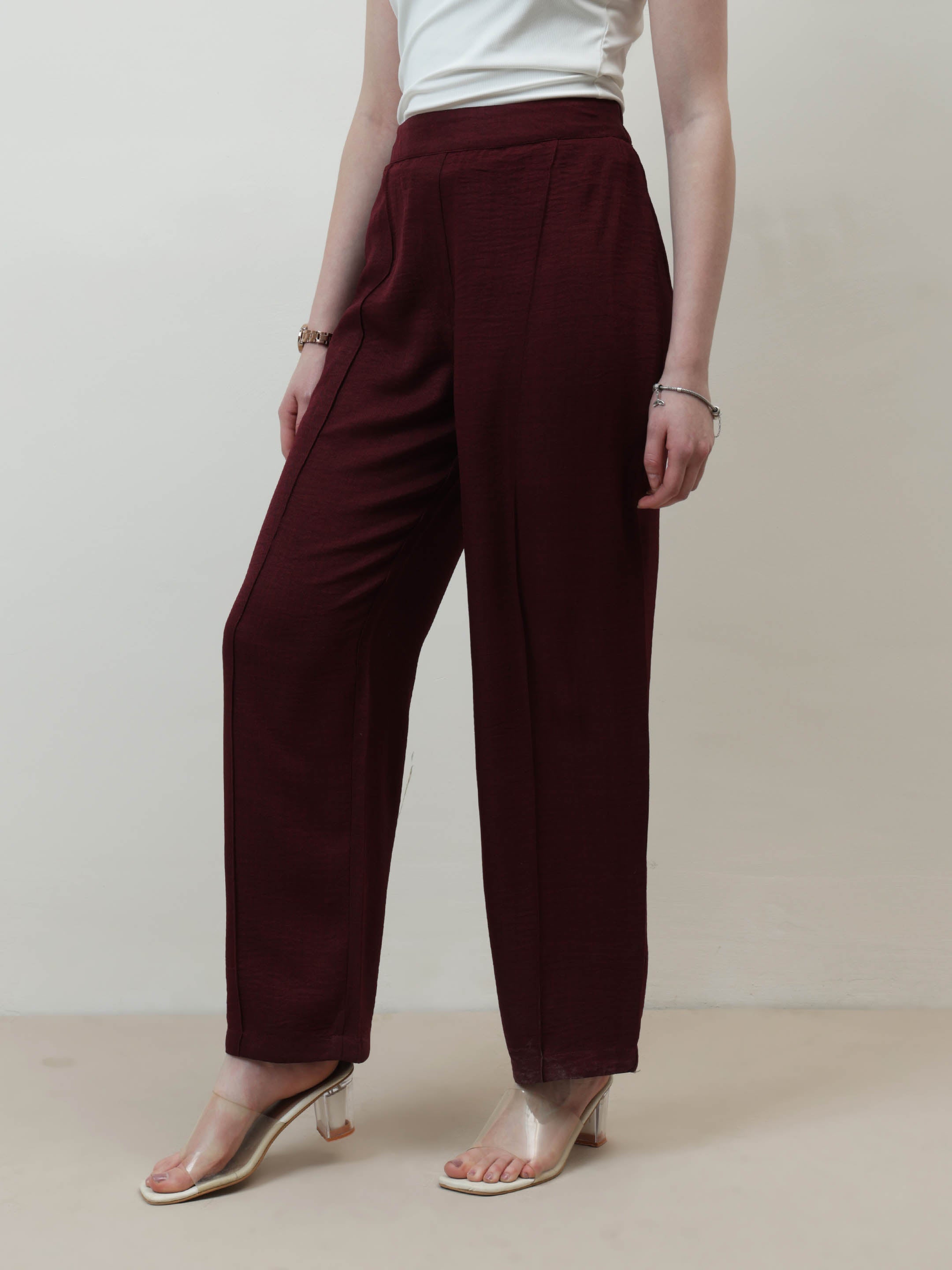 athena immutable women relaxed straight leg easy wash pleated trousers 7