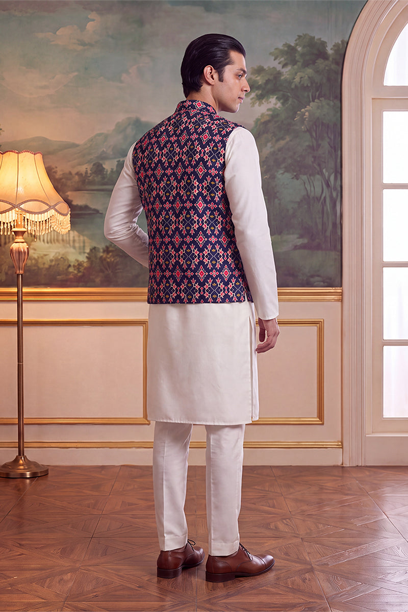 ethnic-bay-mens-navy-blue-silk-blend-patola-print-mandarine-collar-koti-mkot1048