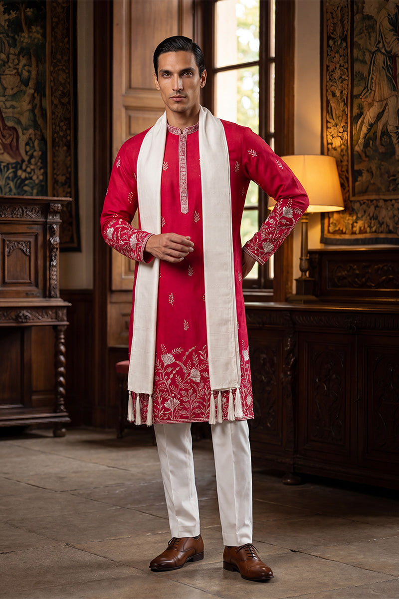 ethnic-bay-men-pink-silk-blend-solid-embroidered-straight-kurta-trouser-with-dupatta-mkpd1943