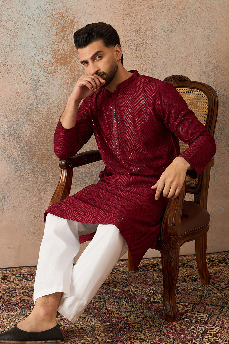 ethnic-bay-maroon-rayon-embroidered-straight-kurta-with-trousers-mkset2188