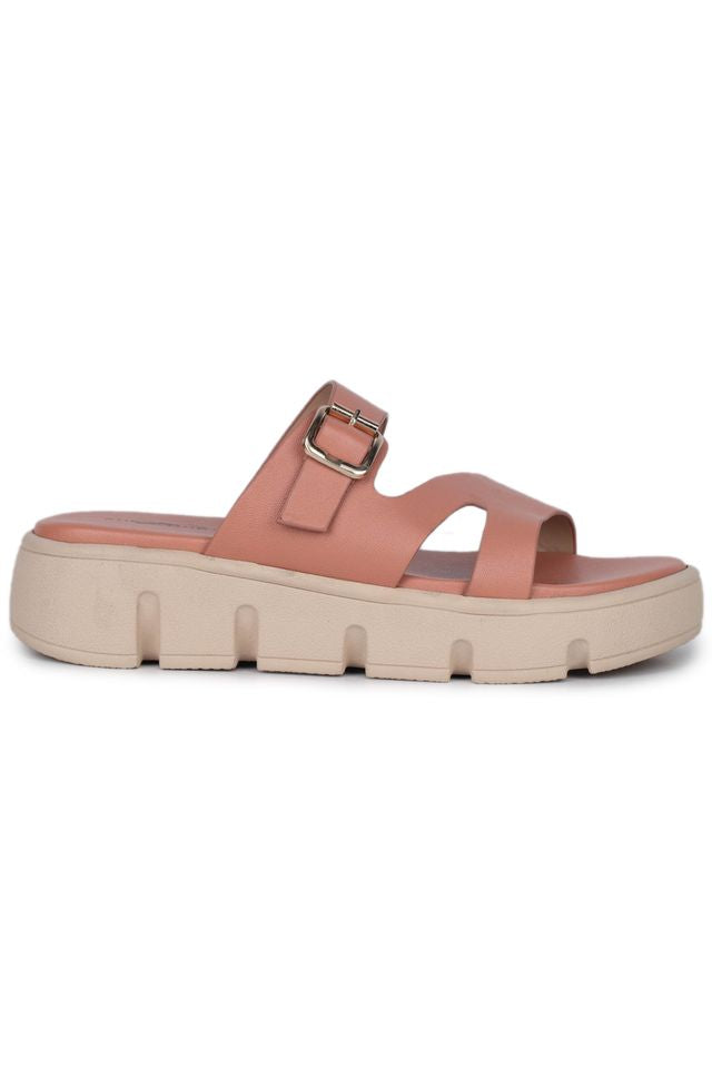 Casual Fashion Open Back Sandal 1 inch Platform Heels