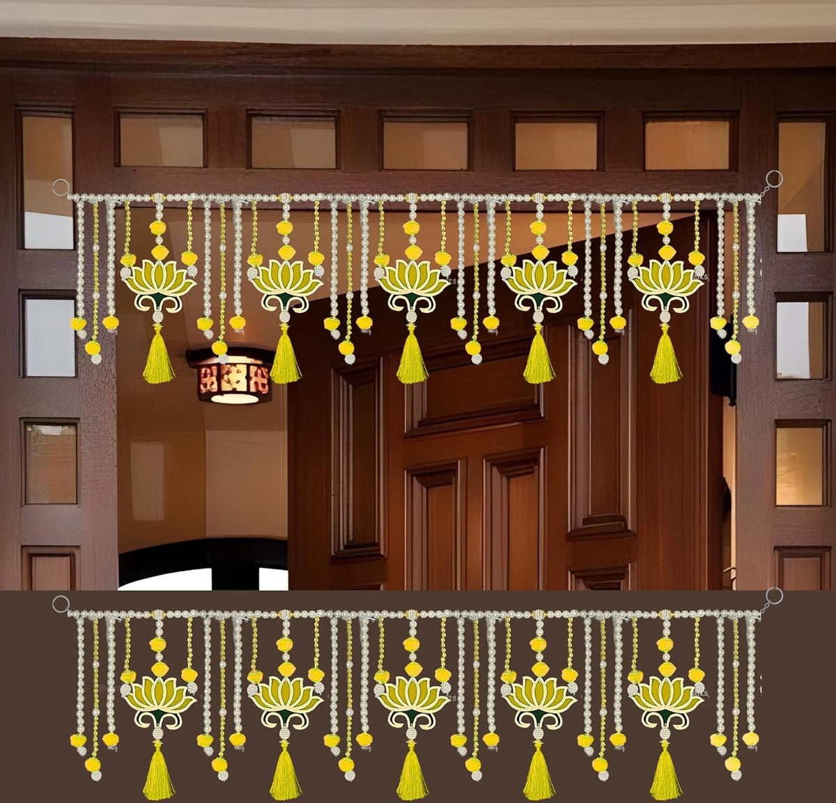 Yellow Lotus torans for Entrance Door