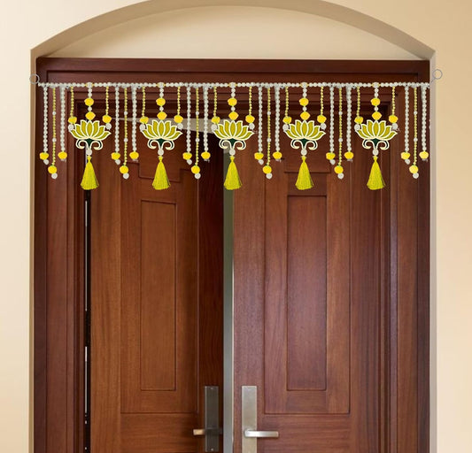 Yellow Lotus torans for Entrance Door