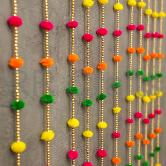 Door Hangings for Home Decoration Pom Pom Hangings 10Pcs