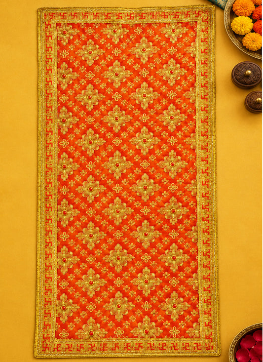 Chunri Jaal Swastik Red 20x40 Inches