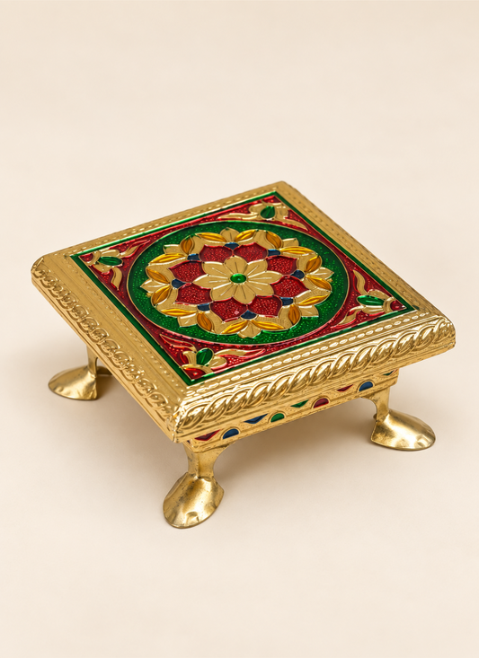Patla Metal Golden 4 X 4 Inches 1 Piece