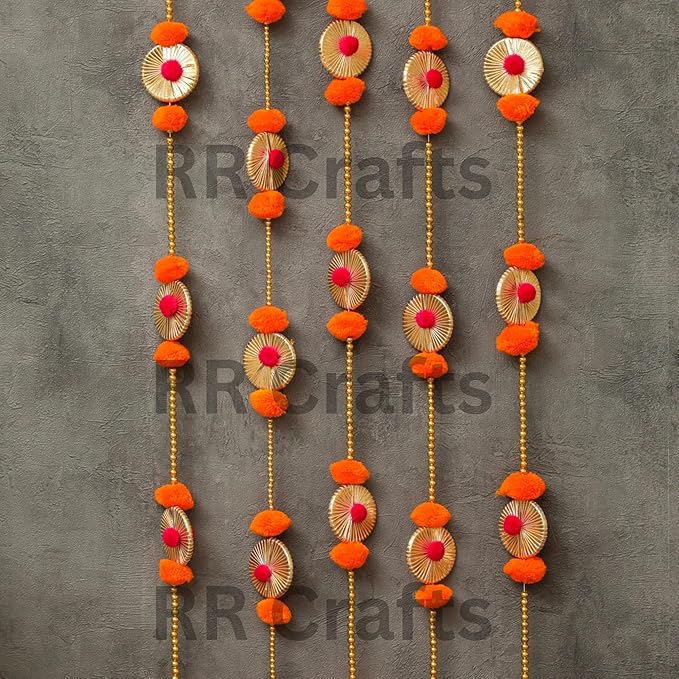 Pooja Room Decoration Item Artifical Garlands Set of 5Pcs