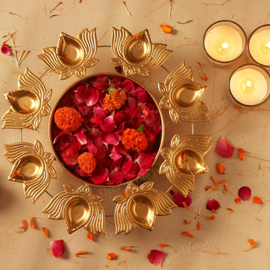 Handcrafted Diya Urli Bowl for Diwali / Traditional Home Decor, Gift (Pack of 1)