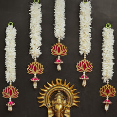 Mogra & Lotus Door Hangings Diwali Decoration (Set of 5)