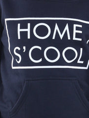 Girls Navy Home S'Cool Printed Hooded Track Suit Set