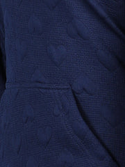 StyleStone Girls Self Heart Design Hooded Dress