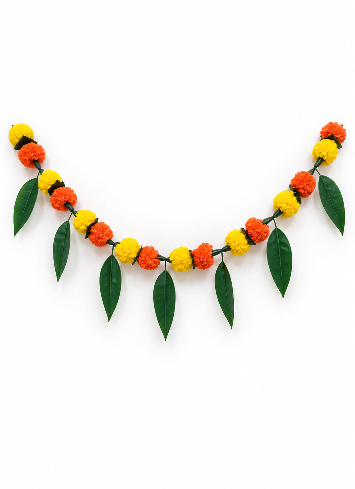Toran Marigold Leaf Yellow Orange Green 1 Piece