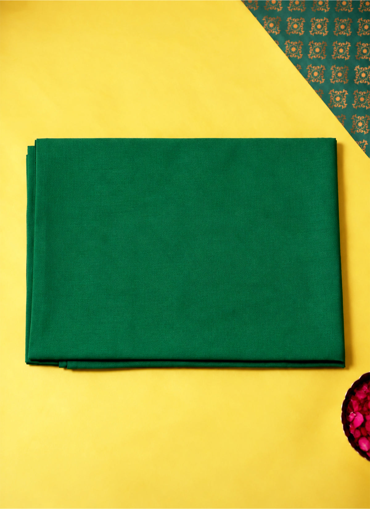 Pooja Cloth Pure Cotton GREEN 1. 25 Yard