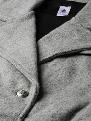 athena women grey melange solid overcoat 1