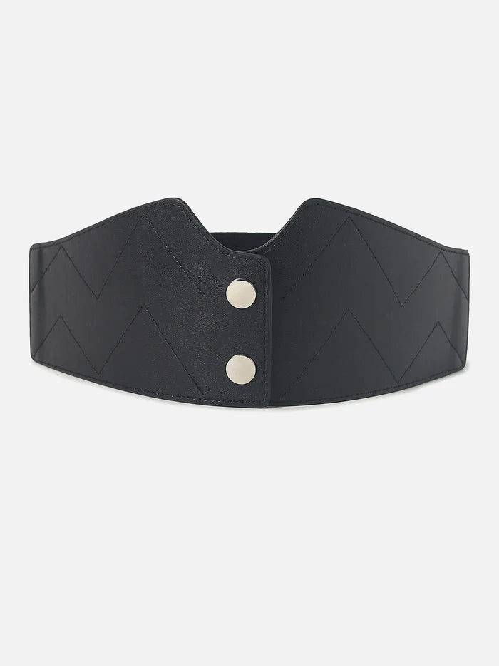 Haute Sauce - Black Solid Corset Belt
