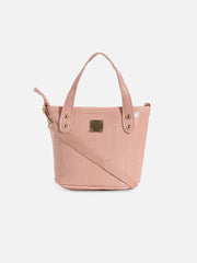 Textured Casual Regular Hand Bag with Zip Lock For Women