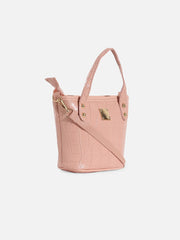 Textured Casual Regular Hand Bag with Zip Lock For Women