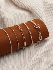 SOHI - Set of 5 Gold Plated Designer Bracelet