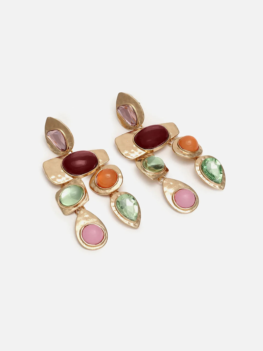 SOHI - Gold Plated Designer Stone Drop Earring