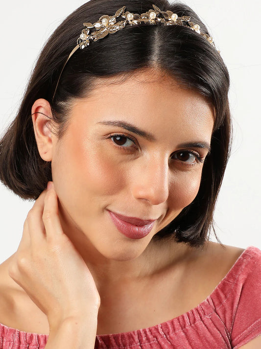 SOHI - Gold Plated Designer Hairband