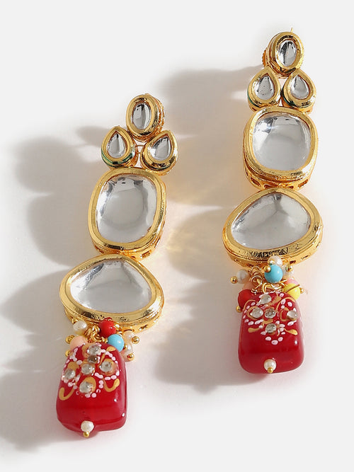SOHI - MULTI COLOUR KUNDAN JEWELLERY SET