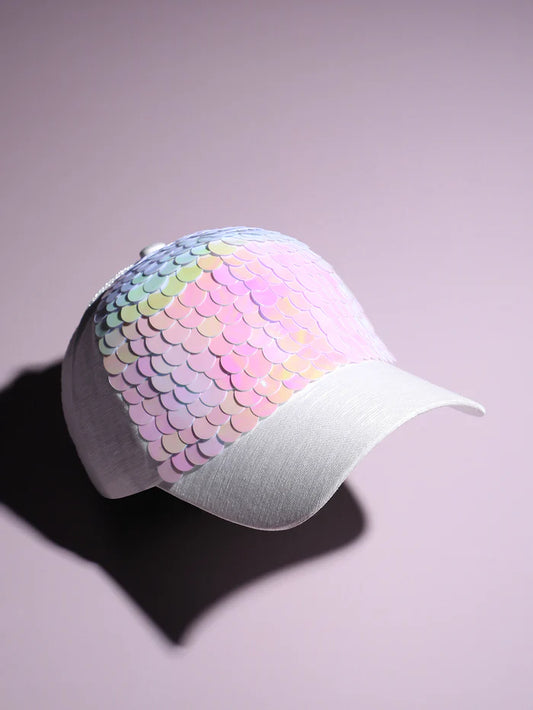 Haute Sauce - Maxi Sequin Baseball Cap - White