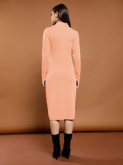 athena women high neck bodycon midi dress