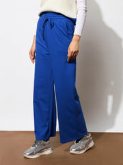 Women Royal Blue Terry Track Pants