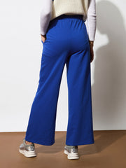 Women Royal Blue Terry Track Pants