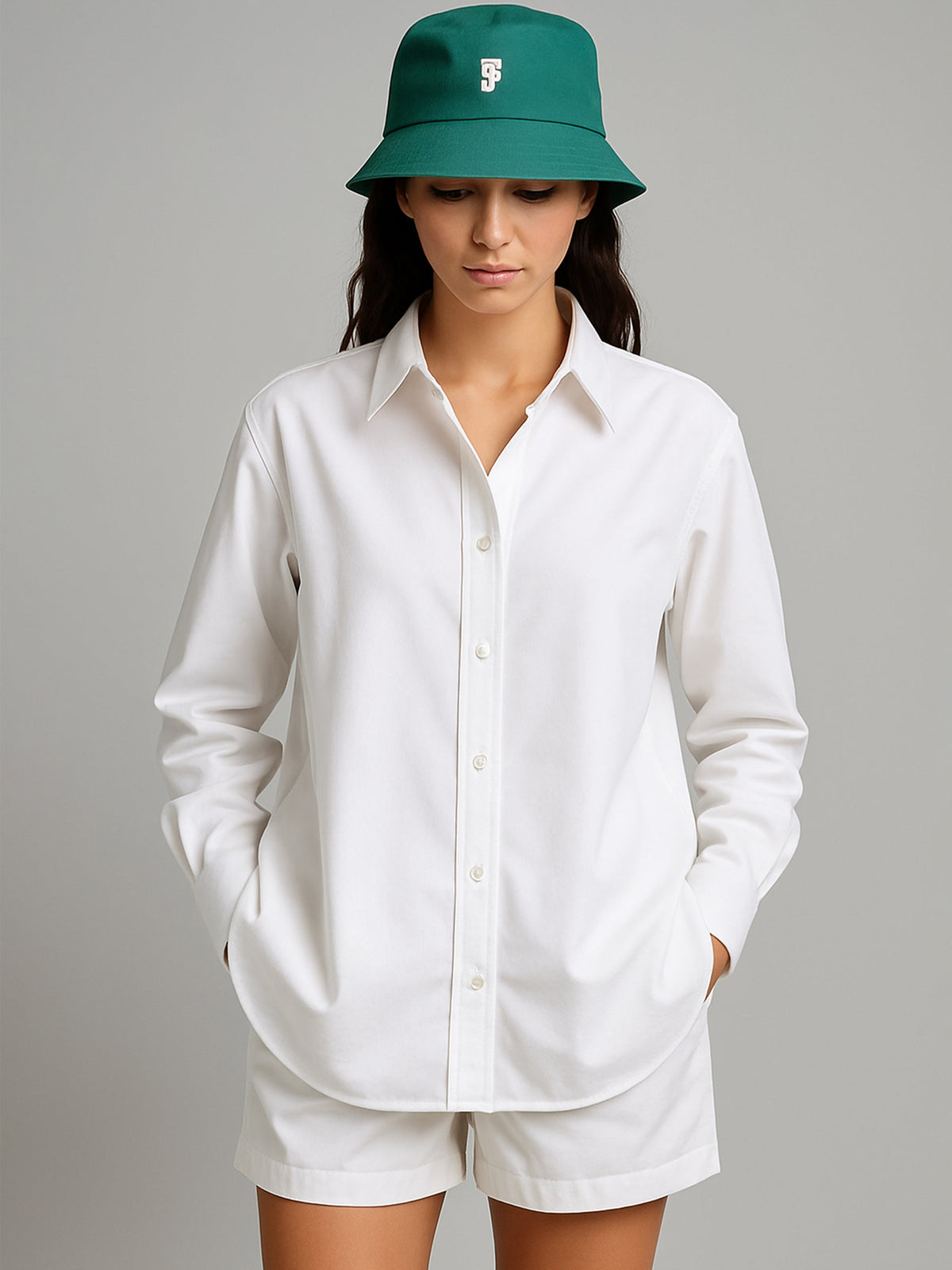 Women White Poplin Oversized Shirt