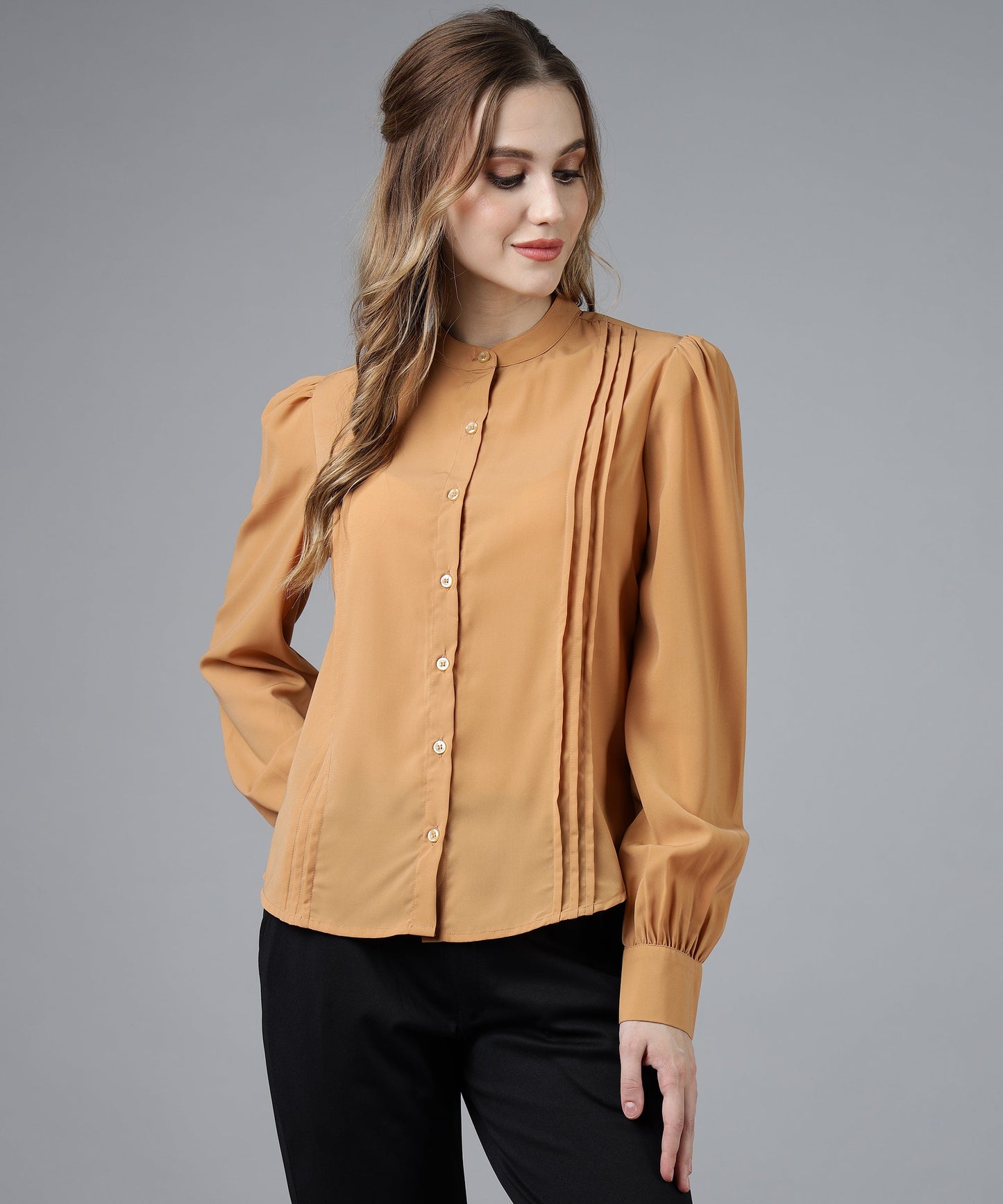 womens pleated formal shirts 4