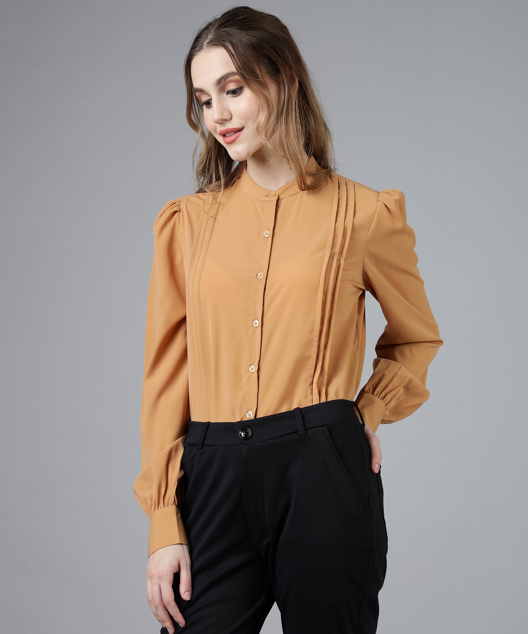 womens pleated formal shirts 4