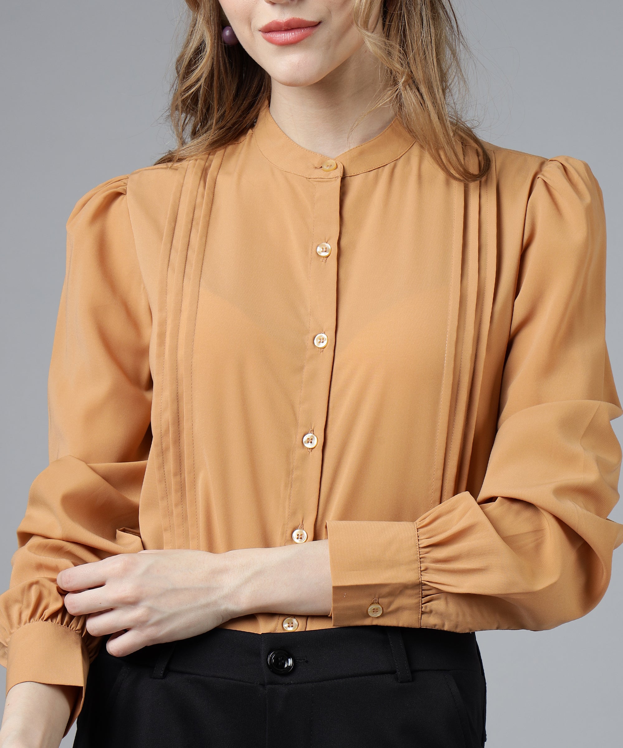 womens pleated formal shirts 4