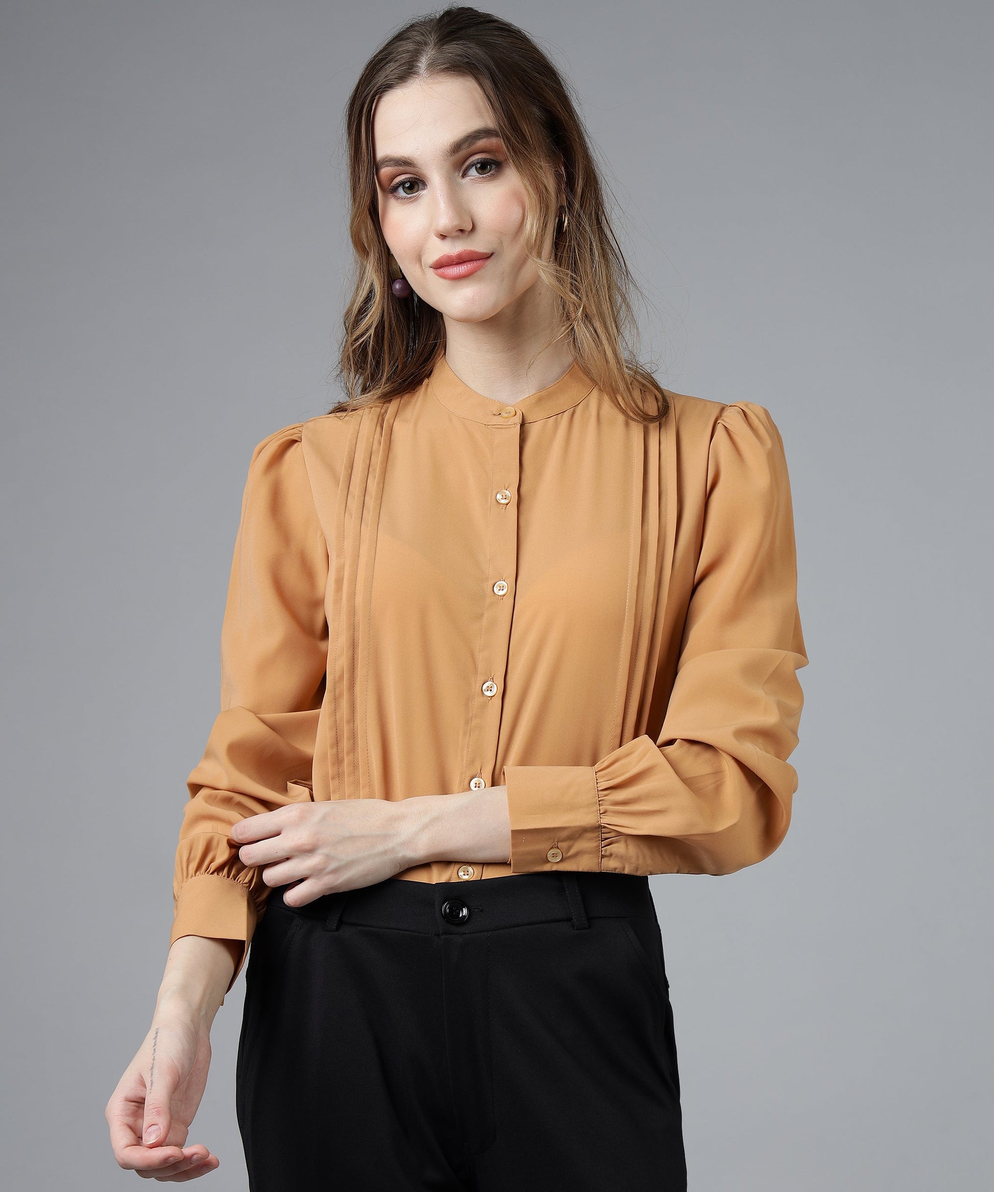womens pleated formal shirts 4
