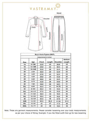Vastramay - Infant Boys' Pink And White Cotton Kurta and Pyjama Set