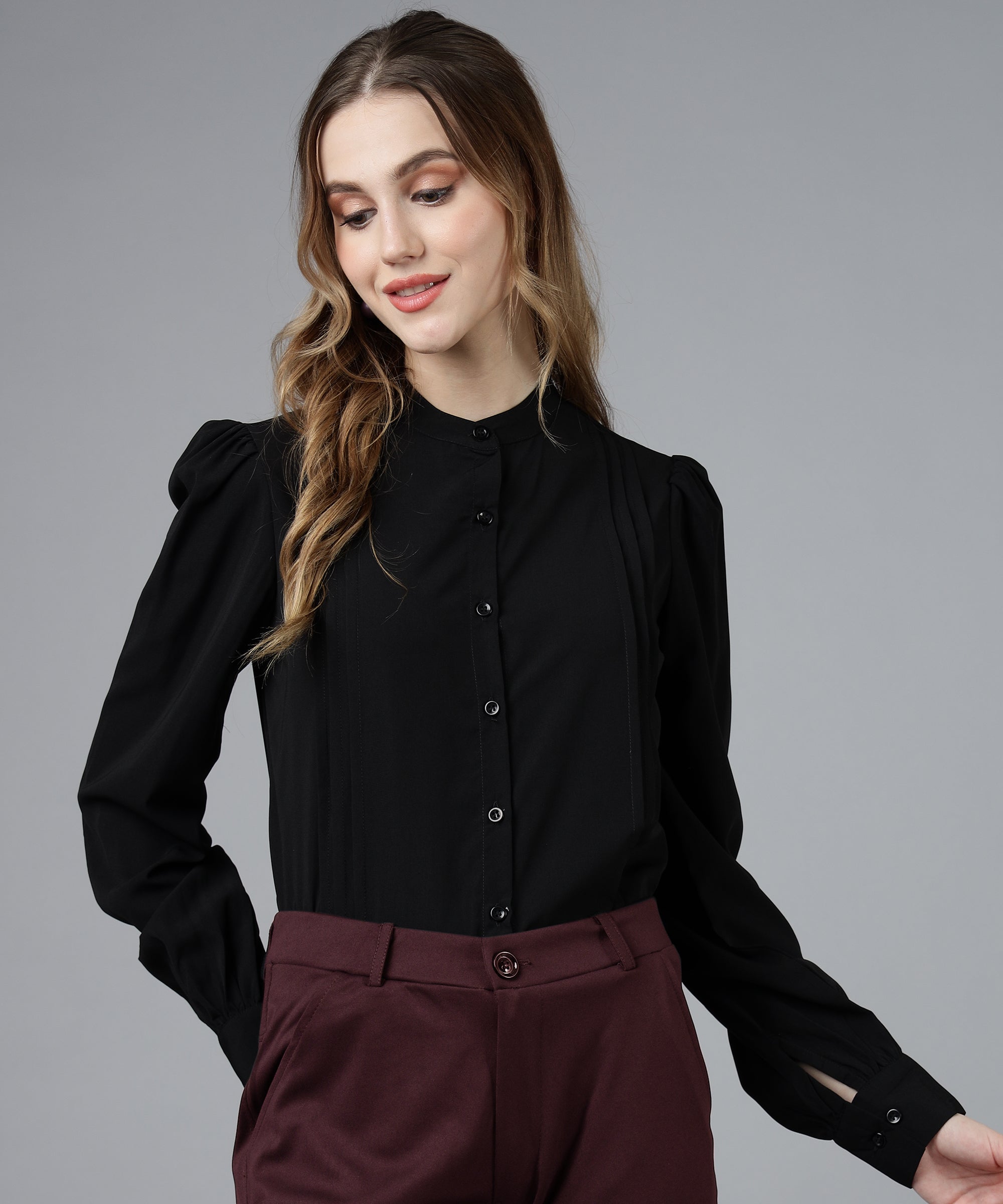 womens pleated formal shirts 4