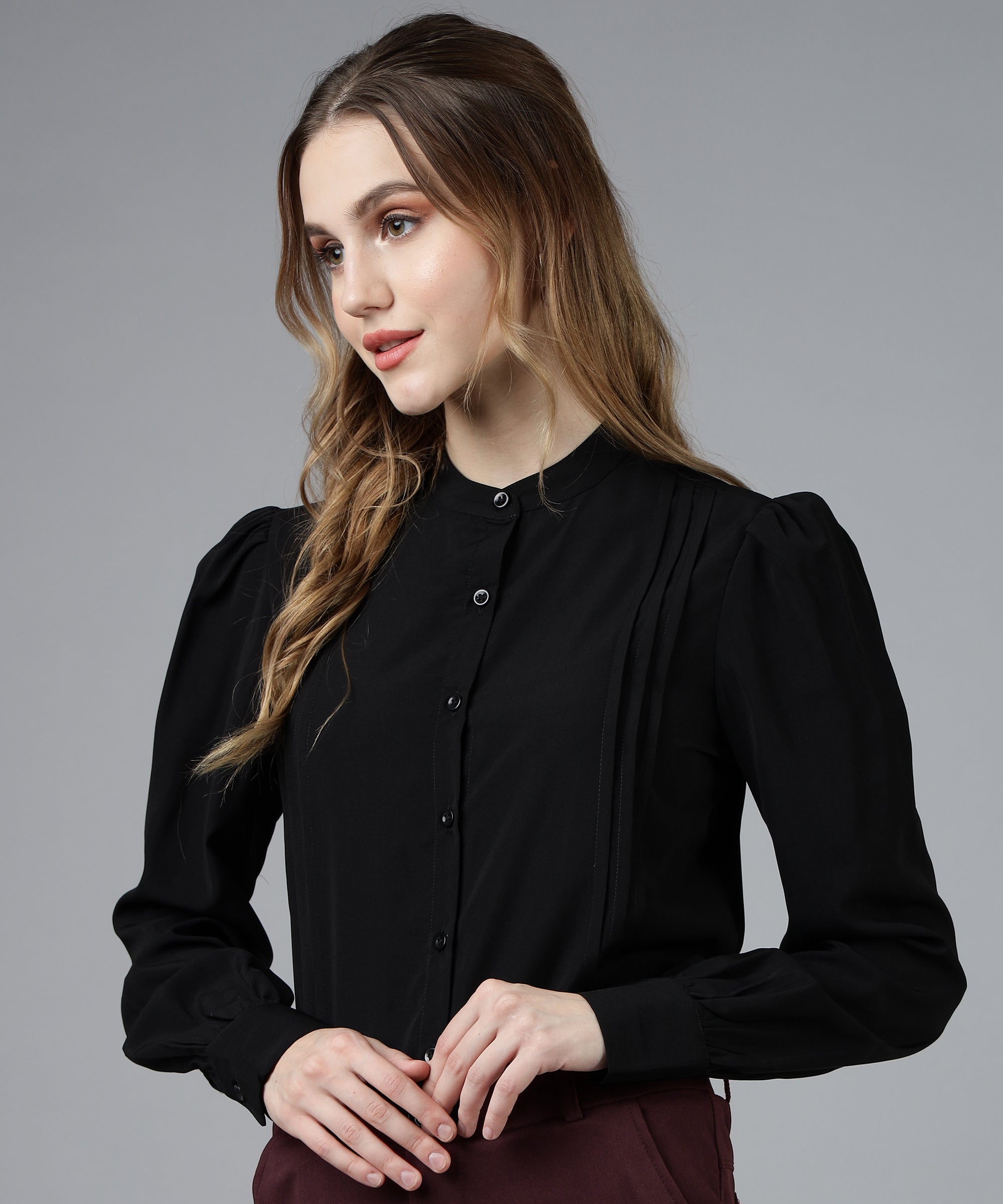 womens pleated formal shirts 4