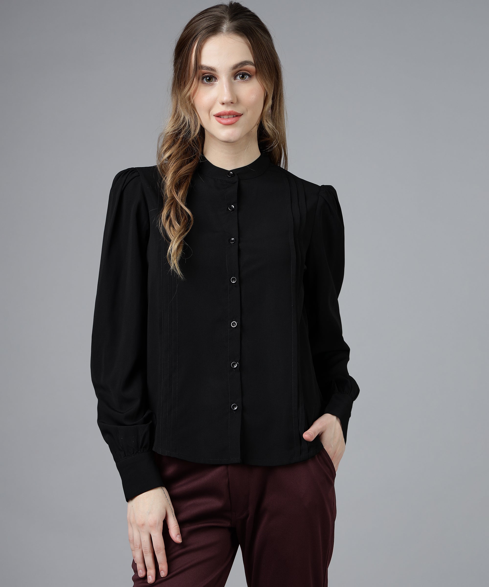 womens pleated formal shirts 4