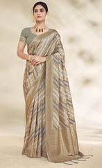 Charming Grey Color CottonSilk Saree