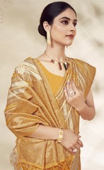 Charming Grey Color CottonSilk Saree