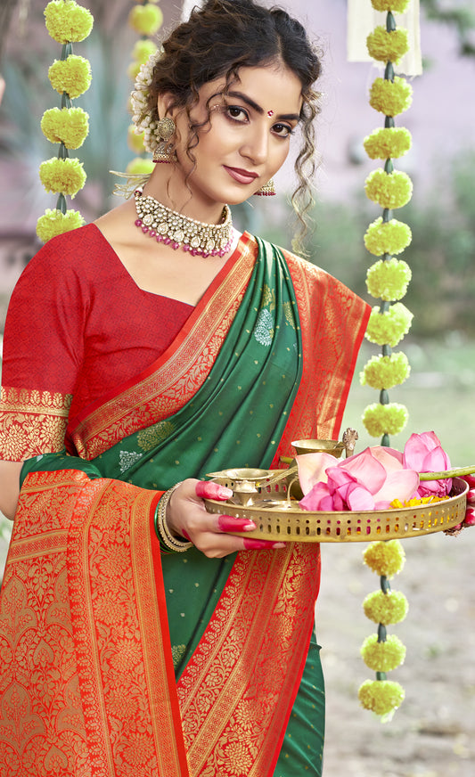 Silk Green Kashvi Silk Saree