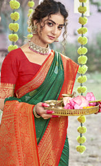 Silk Green Kashvi Silk Saree