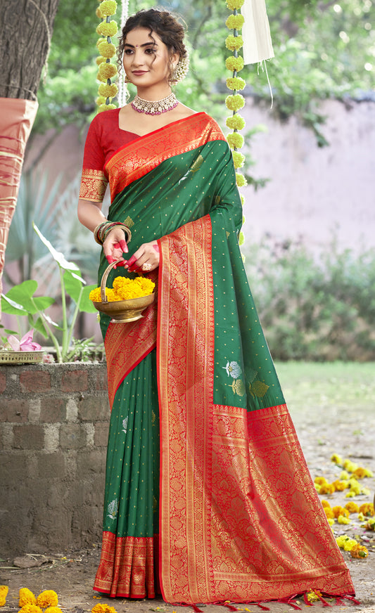 Silk Green Kashvi Silk Saree