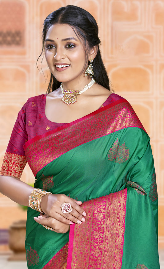 Silk Green Madhuram Silk Saree