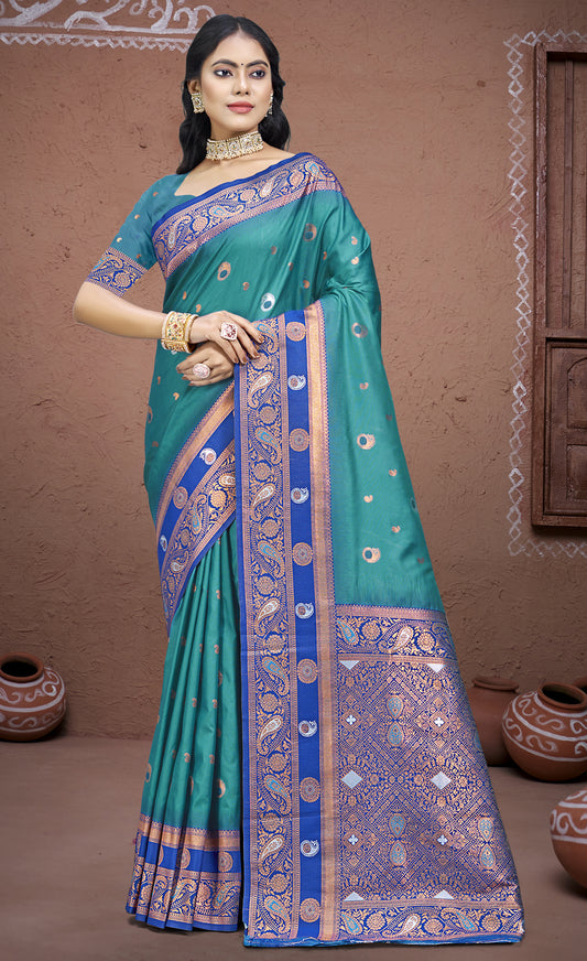Majesty Orange Color Soft Silk Saree